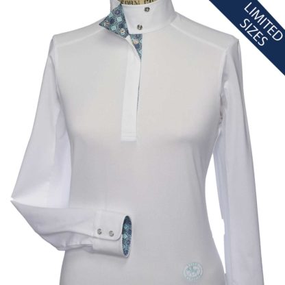 "Flora" Ladies Talent Yarn Wrap Collar Show Shirt