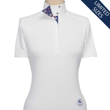 "Madeira" Ladies Talent Yarn Wrap Collar Short Sleeve Shirt