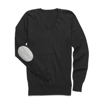 Black "Trey" V‑Neck Sweater