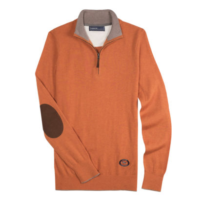 Dark Orange Trey Quarter-Zip Sweater