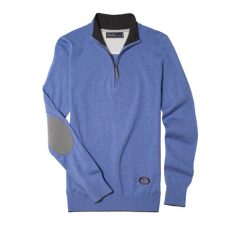 Light Blue Trey Quarter-Zip Sweater