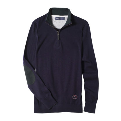 Navy Blue Trey Quarter-Zip Sweater