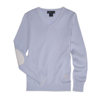 Powder Blue Trey V-Neck Sweater