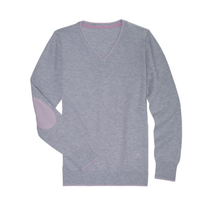 Light Grey Trey V-Neck Sweater