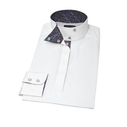 Peacock Ladies Talent Yarn Wrap Collar Show Shirt