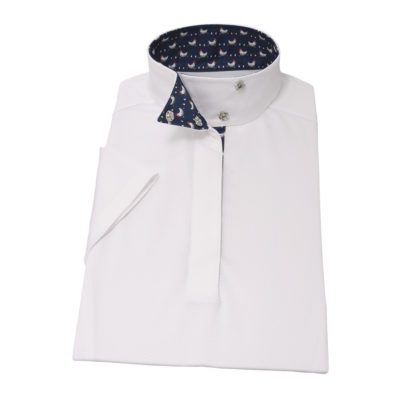 Strutting Chicken Ladies Talent Yarn Wrap Collar Short Sleeve Show Shirt