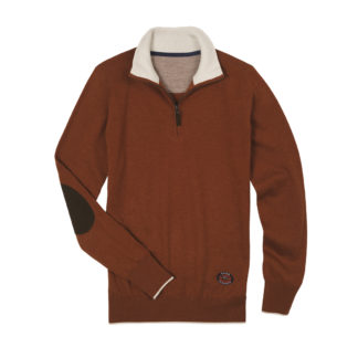 Rust Trey Quarter-Zip Sweater