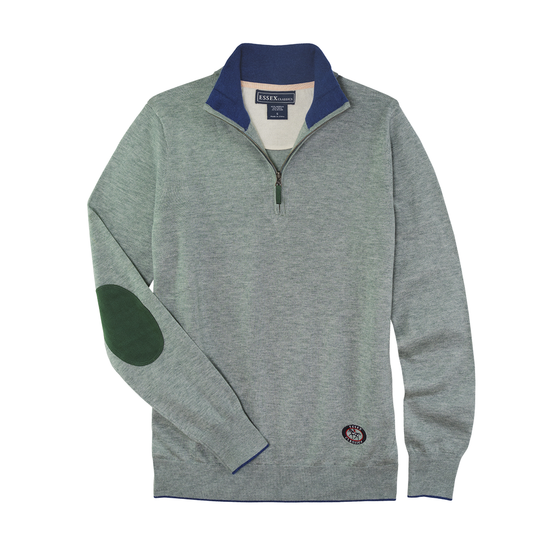 Mint Green Trey Quarter-Zip Sweater – Essex Classics
