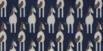 Horses Trim with Navy Background