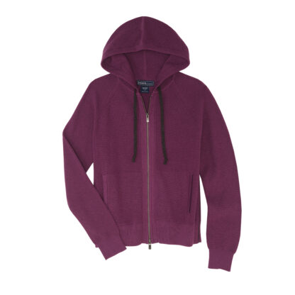 Purple Zip Hooded “Lexi” Cardigan