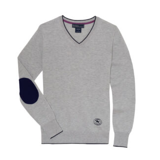 New Grey Trey V-Neck Sweater