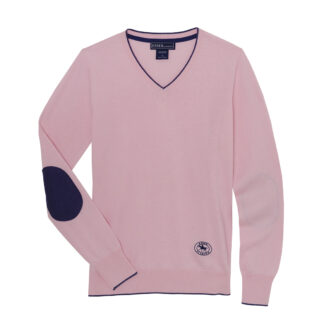 New Light Pink Trey V-Neck Sweater