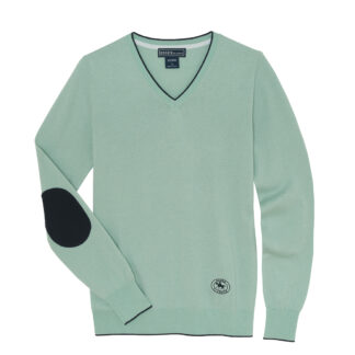 New Mint Green Trey V-Neck Sweater