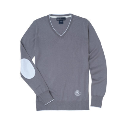 Trey Slate Grey V-Neck Sweater