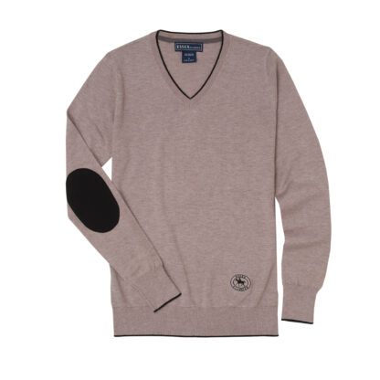 Trey Taupe V-Neck Sweater