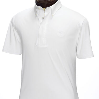 Men's White Short-Sleeve Talent Yarn Show Shirt