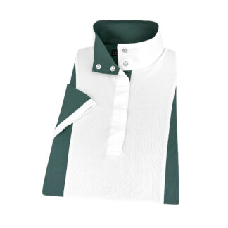 Ladies Forest Green Self Trim Short Sleeve Luna II Performance Show Shirt